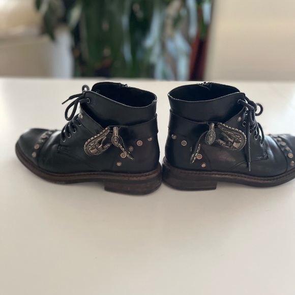 Black leather boots 36 - Picture 4 of 5